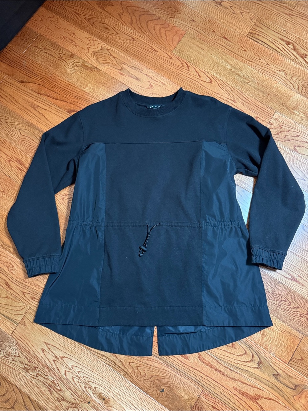 Athleta Black Women's Crewneck Pullover with Waterproof sides and back